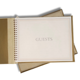 Caspari Ivory Snakeskin Guest Book