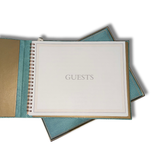 Caspari Mint Snakeskin Guest Book