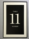 Black and White Studio Tented Table Numbers 11-20