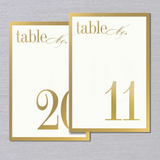 Vera Wang Gold Bordered Tented Table Numbers