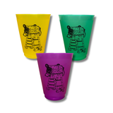 Green Mardi Gras Plastic Cups