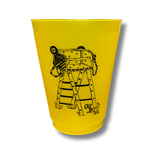 Yellow Mardi Gras Plastic Cups