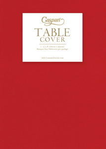 Paper Linen Red Solid Airlaid Tablecover