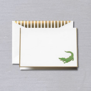 Crane Bordered Engraved Alligator Notes