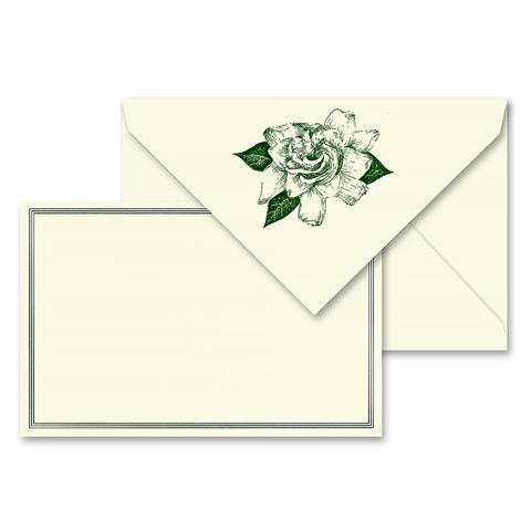 Vera Wang Engraved Gardenia Correspondence Card Set